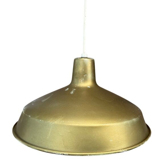 ✨ Vintage Mid-Century Industrial Brass Pendant Light Fixture Hanging Lamp - Picture 2 of 6